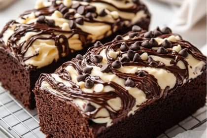 Brownie Loaves with White Chocolate Chips