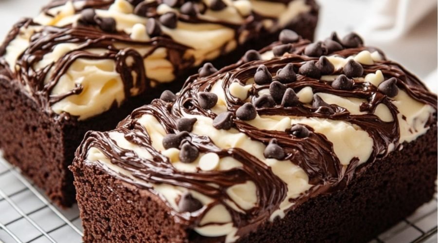 Brownie Loaves with White Chocolate Chips