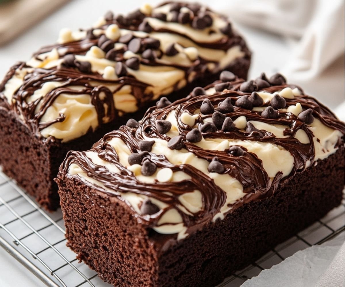 Brownie Loaves with White Chocolate Chips