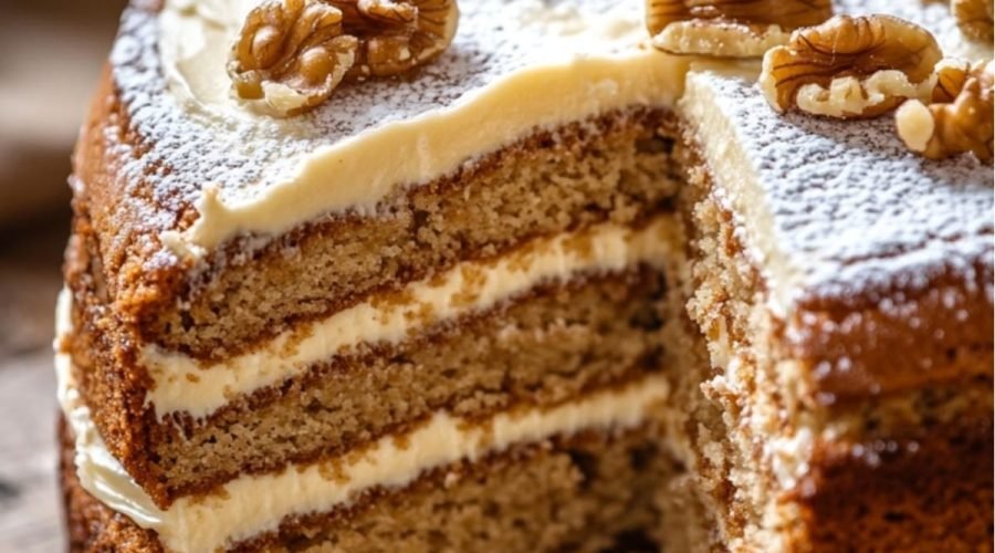 Coffee and Walnut Sponge Cake Mary Berry