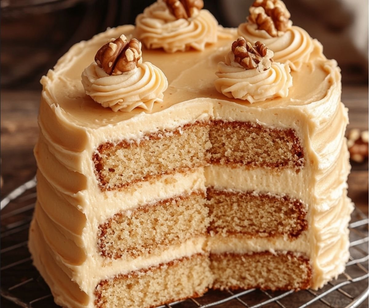 Mary Berry's Frosted Walnut Layer Cake