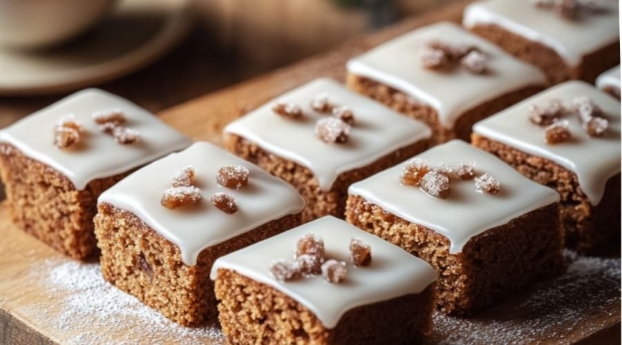 Mary Berry's Iced Gingerbread with Crystallized Ginger