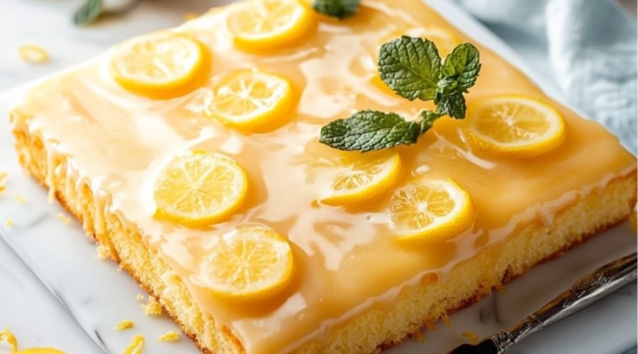 Iced Lemon Sheet Cake