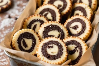 Chocolate and Vanilla Pinwheel Cookies