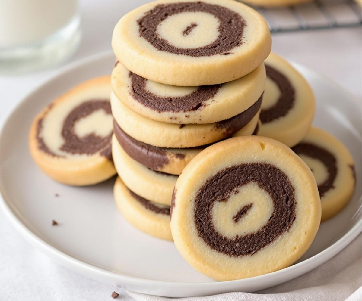 Chocolate and Vanilla Pinwheel Cookies
