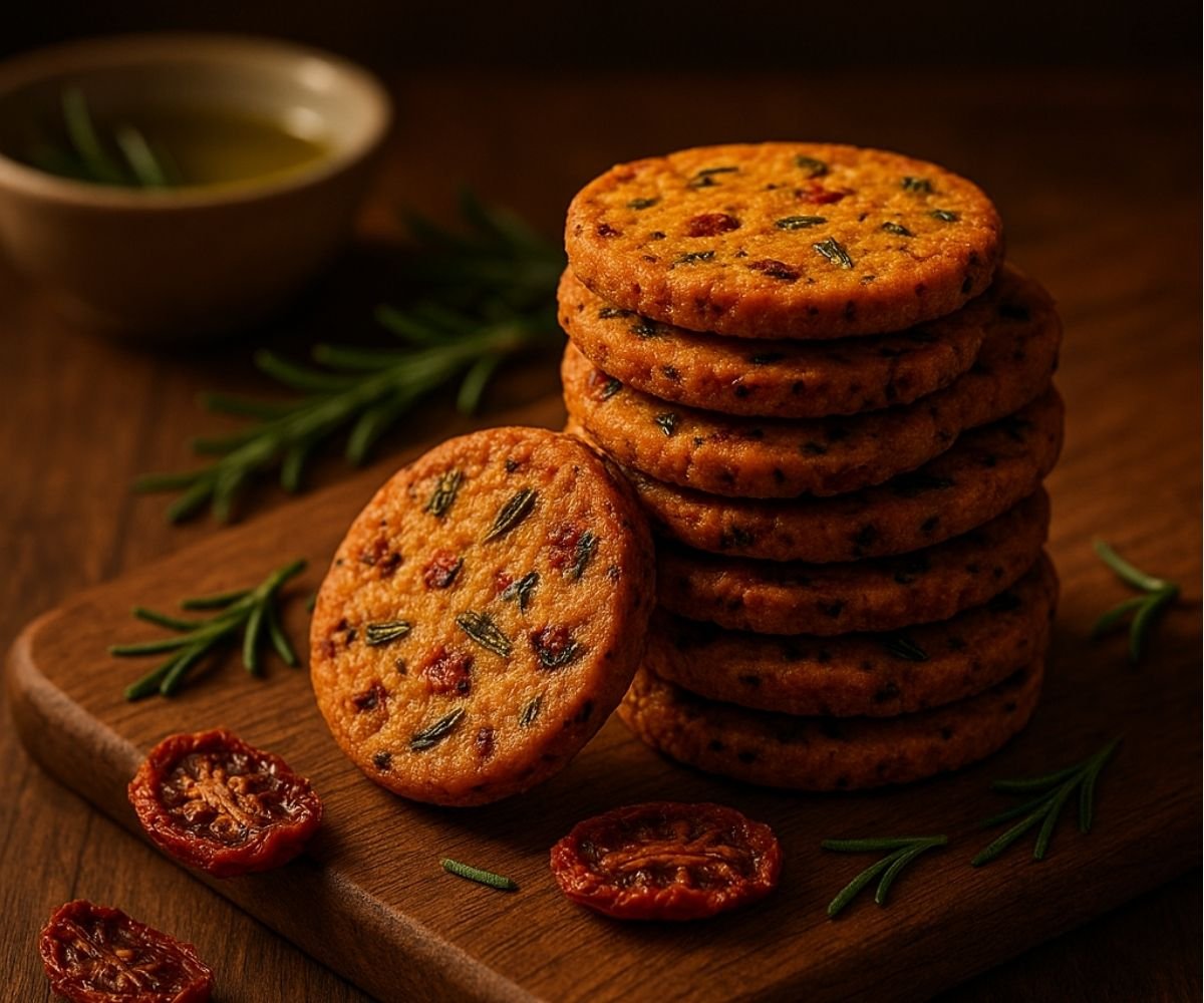 Sun-Dried Tomato and Rosemary Crackers