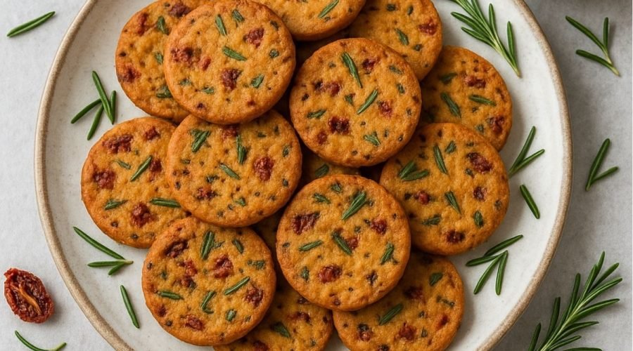 Sun-Dried Tomato and Rosemary Crackers