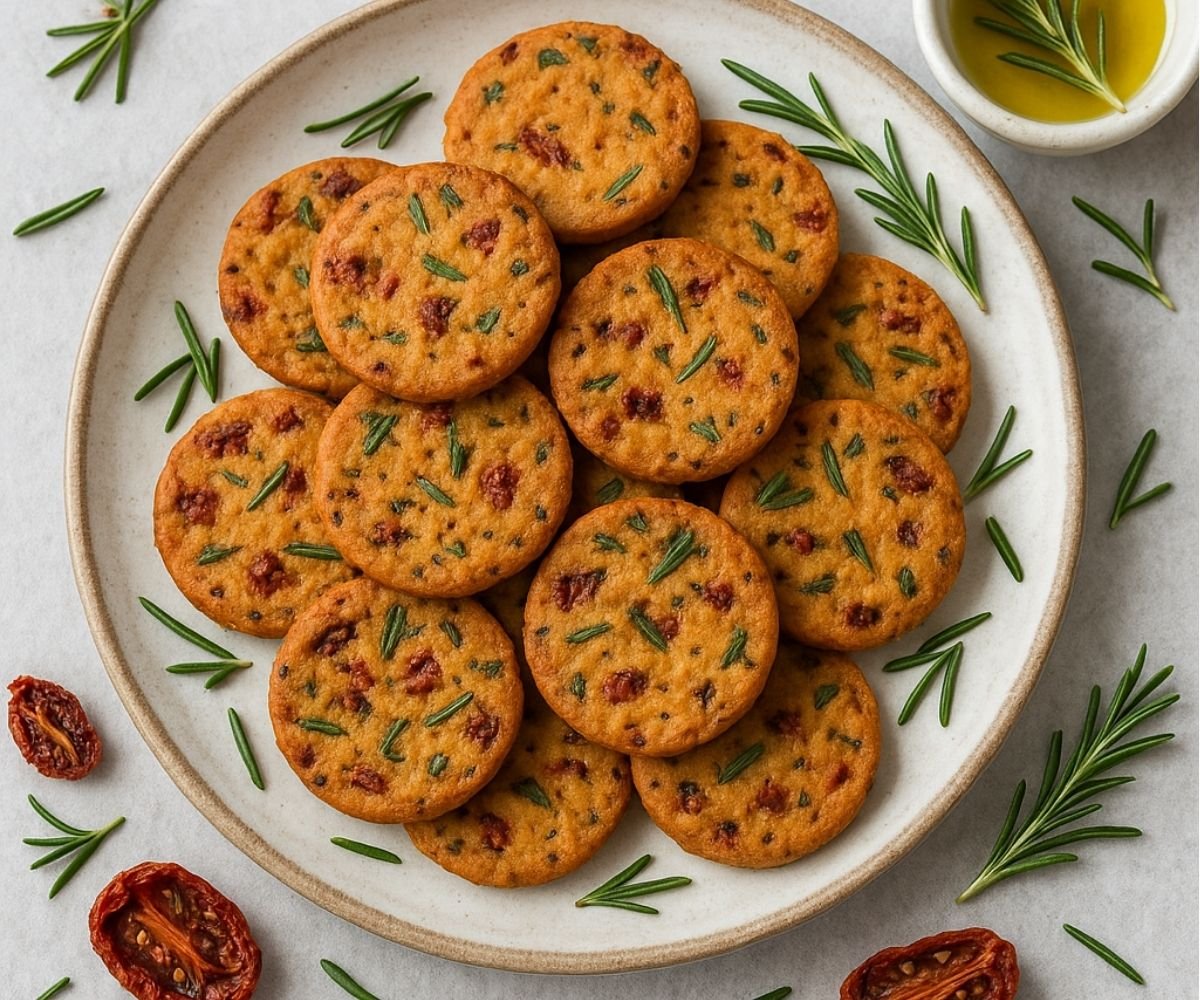Sun-Dried Tomato and Rosemary Crackers