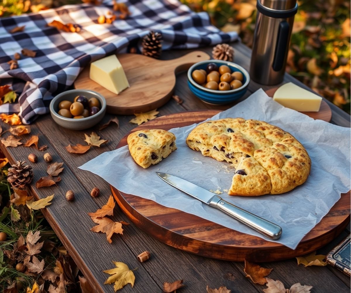 Gruyère and Olive Scone Bake