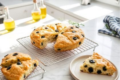 Gruyère and Olive Scone Bake