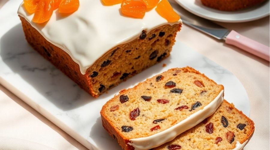 Iced Apricot Fruit Loaf