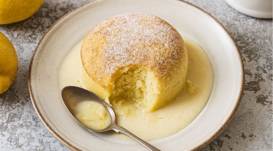 Hot Lemon Soufflé Pudding