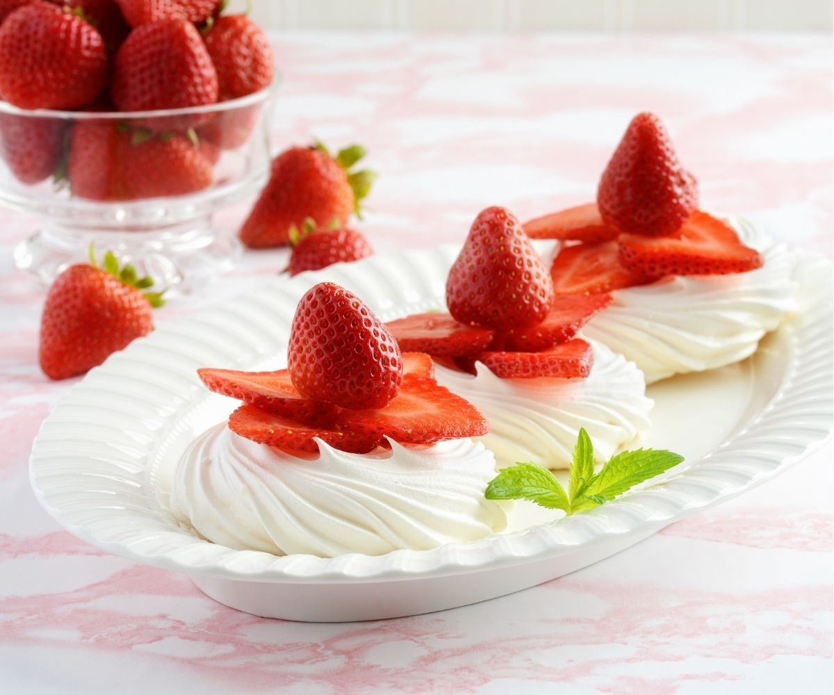 Summer Fruit Meringue Nests