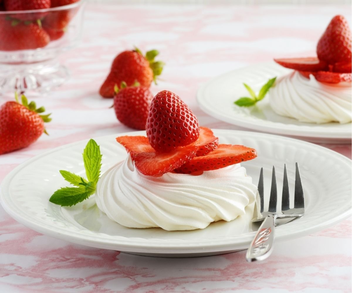 Summer Fruit Meringue Nests