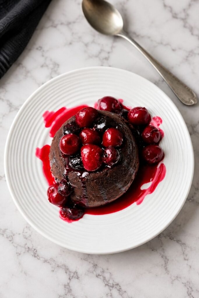 Chocolate Lava Cakes With Raspberry Coulis "Blood"