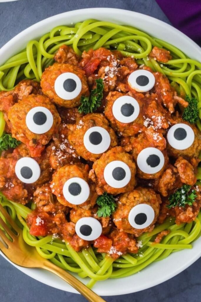 Monster Eyeball Pasta Salad