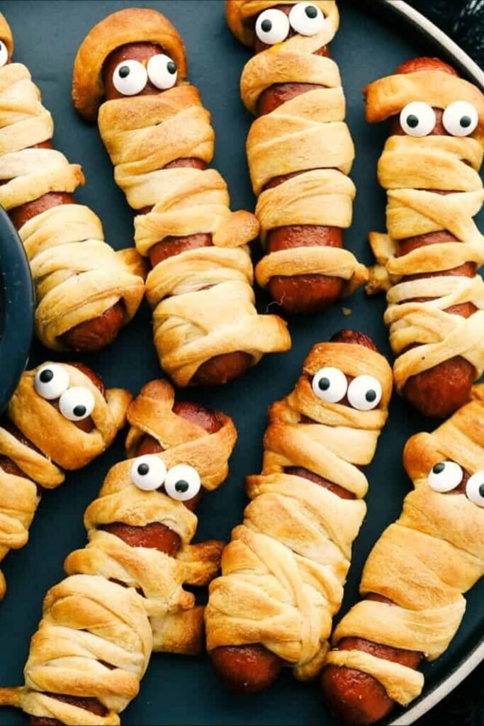 Mummy Hot Dogs Wrapped in Flaky Pastry