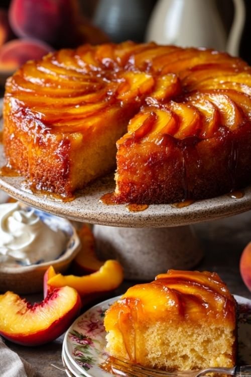 Peach Upside-Down Cake