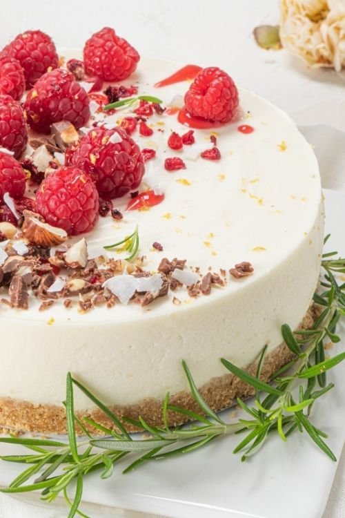 Raspberry and White Chocolate Cheesecake