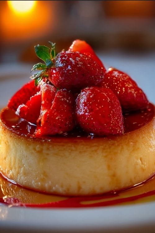Strawberry Flan with Pastry Cream