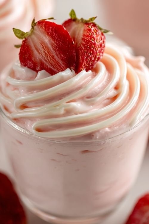 Strawberry Mousse with White Chocolate