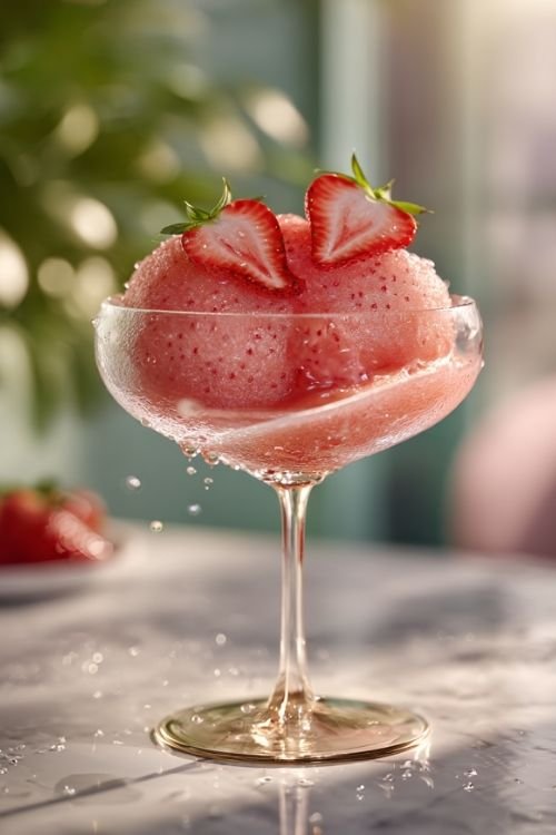 Strawberry and Prosecco Sorbet