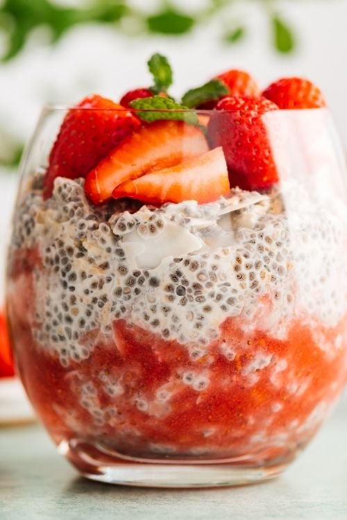 Vegan Strawberry Chia Pudding