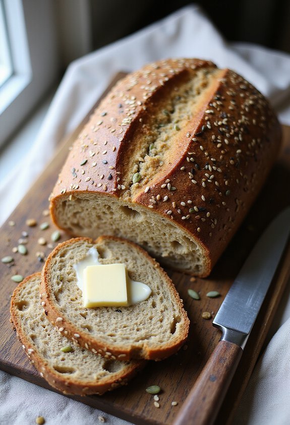 wholesome homemade seeded farmhouse bread