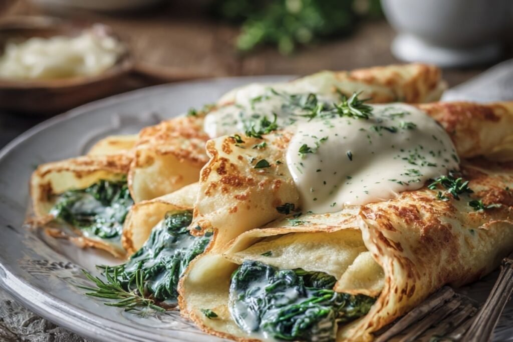 Chicken Crêpes Florentine