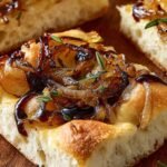 Focaccia with Onion and Balsamic Topping