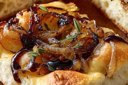 Focaccia with Onion and Balsamic Topping
