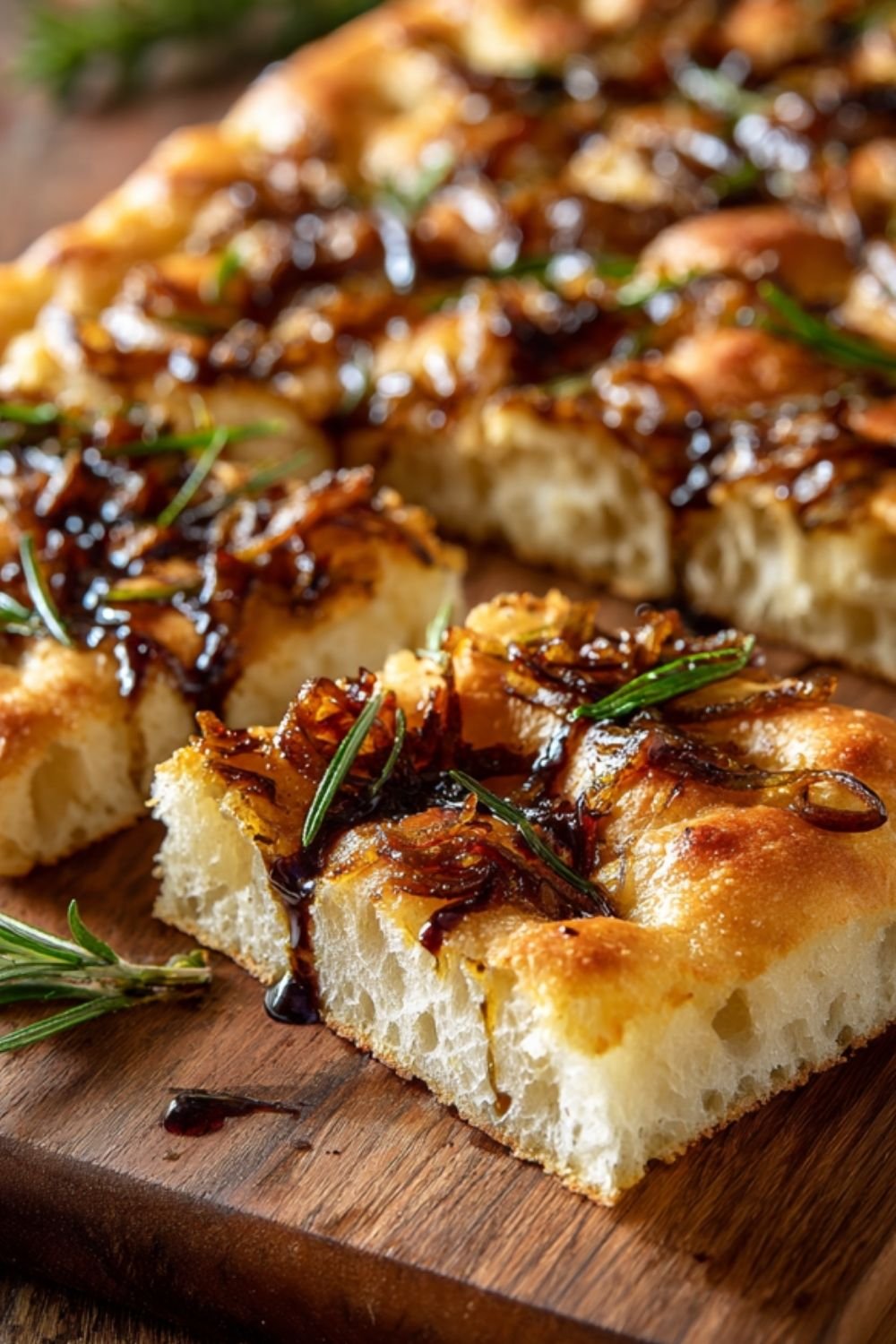 Focaccia with Onion and Balsamic Topping