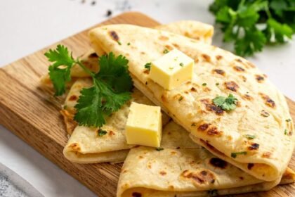 Garlic and Cilantro Naan Bread
