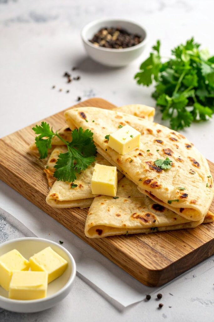 Garlic and Cilantro Naan Bread