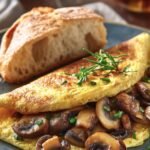 Mushroom Omelet with Ciabatta