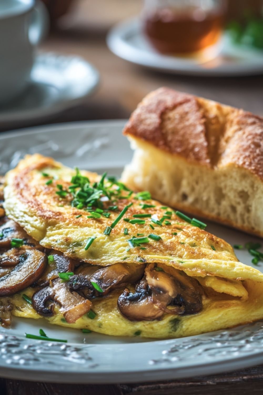 Mushroom Omelet with Ciabatta