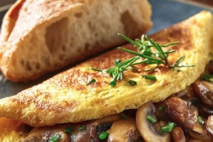 Mushroom Omelet with Ciabatta