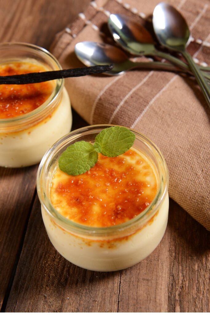 Mary Berry creme brulee with a cracked caramelised demerara sugar top