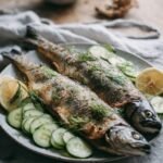 Broiled Trout with Cucumber and Dill
