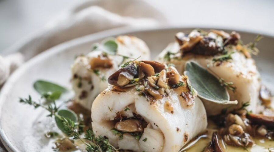 Mushroom-stuffed Sole Fillets