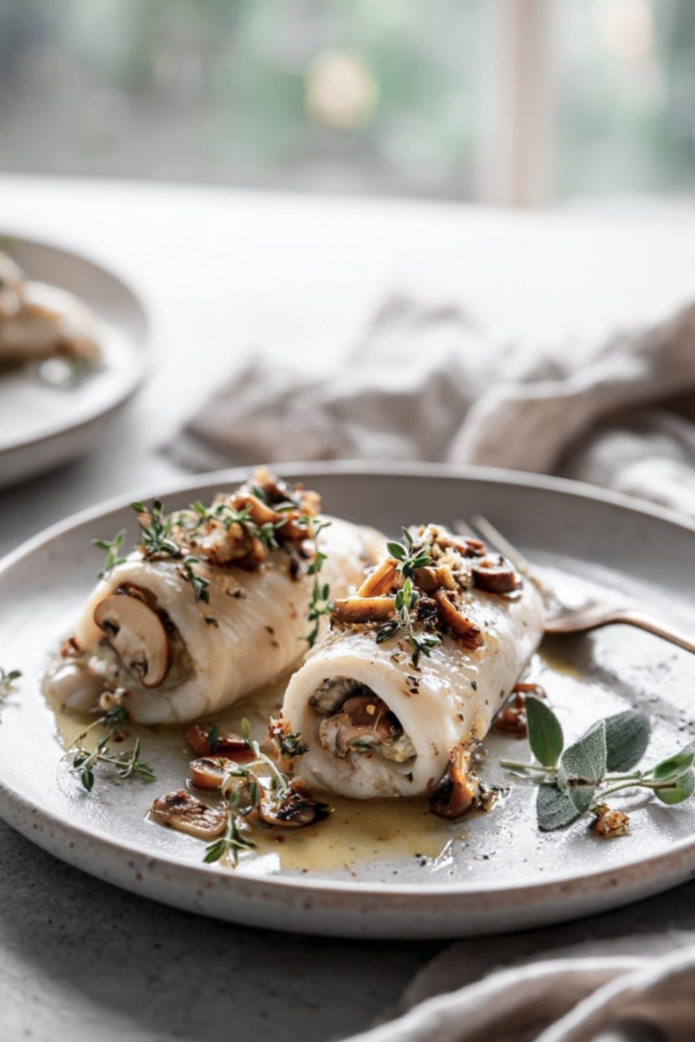 Mushroom-stuffed Sole Fillets