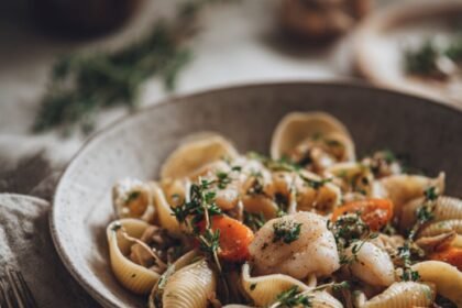 Pasta Shells with Scallops