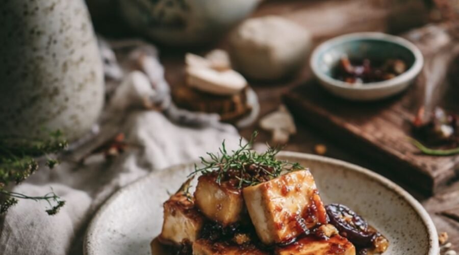 Peking Tofu with Plum Sauce
