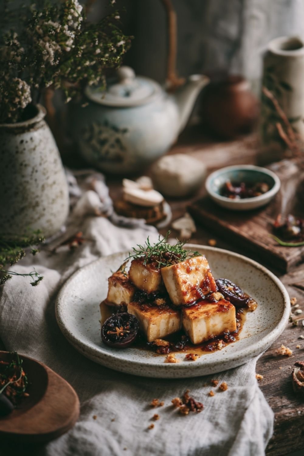 Peking Tofu with Plum Sauce
