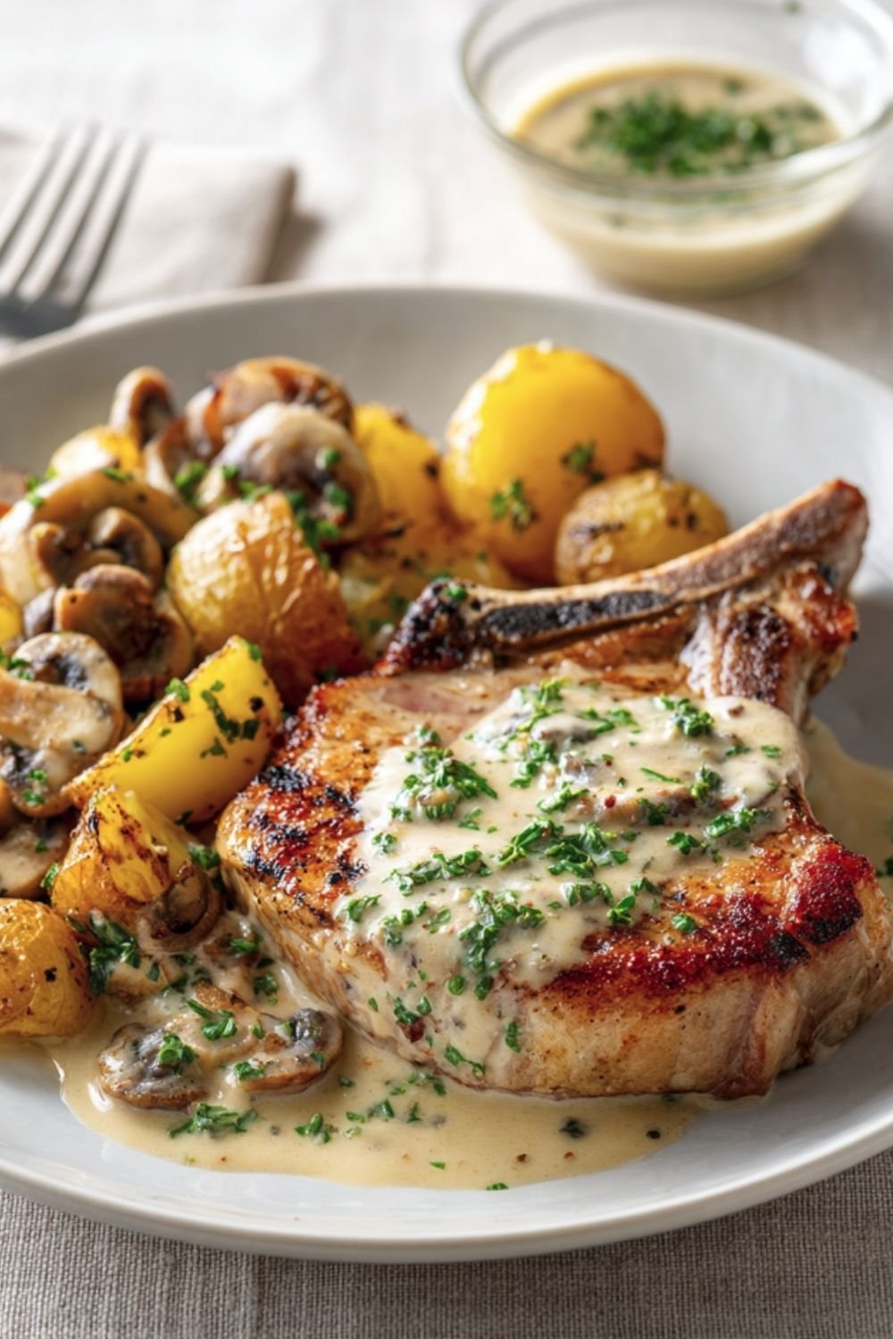 Pork Chops with Mixed Peppercorns