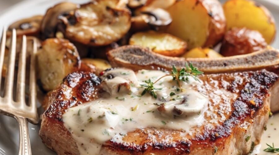 Pork Chops with Mixed Peppercorns