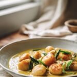 Scallops with Spicy Cashew Sauce