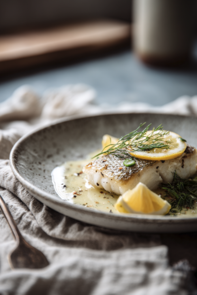 Sea Bass with Lemon Butter Sauce