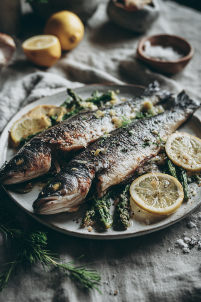 Sea Bass with Lemon Butter Sauce