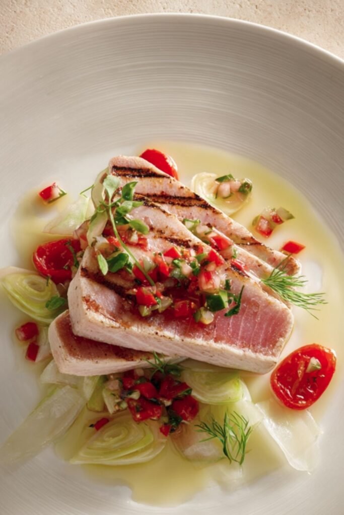 Tuna with Fennel and Tomato Relish